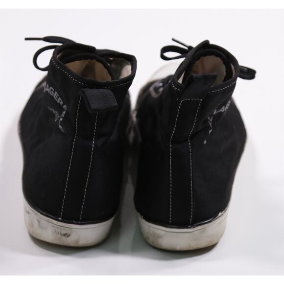 Karl Lagerfeld Mens Black White High Top Sneakers Eu 44 - US 11 - Picture 6 of 10